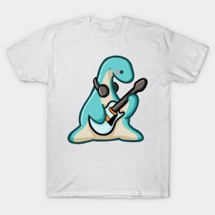 Dino playing electric guitar, dinosaur T-Shirt